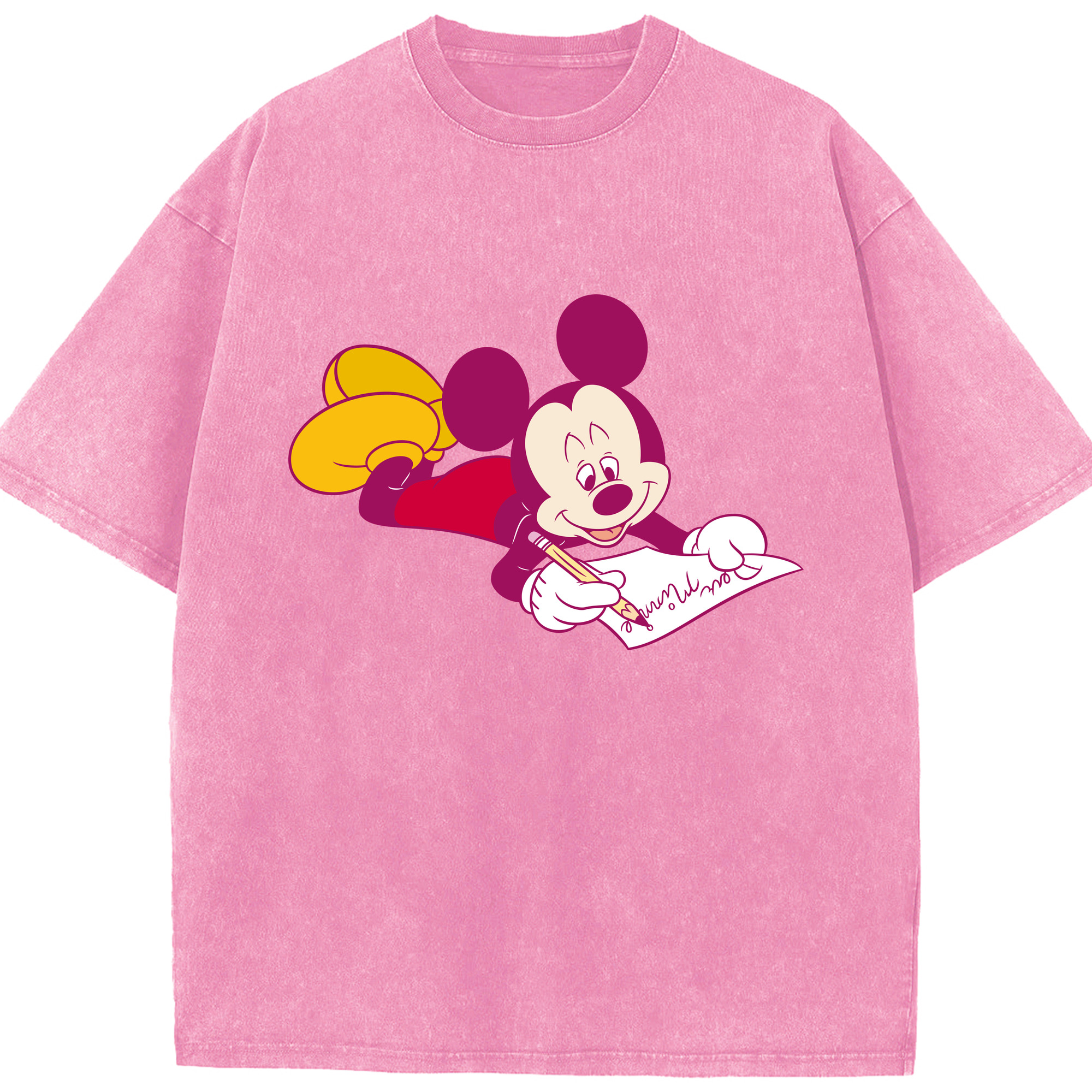 （画像用） ミッキーマウス Mickey Mouse 綿100% ヴィンテージ風 半袖Tシャツ（フロントプリント）